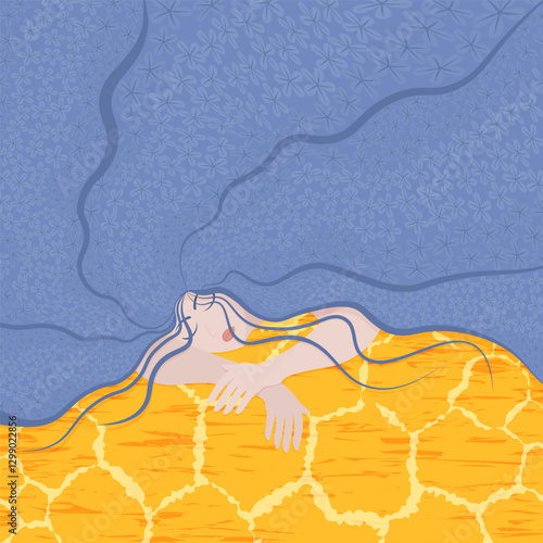 Girl sleeping peacefully in the sun