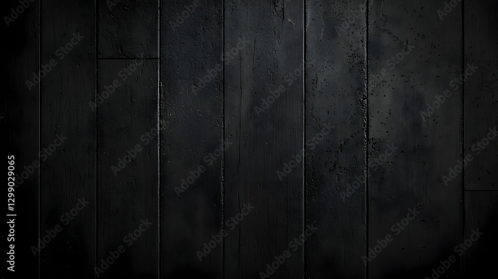 Vertical Black Wooden Planked Wall Surface Texture Dark Background Vertical Black Wooden Planked Wall Surface Texture Dark Background