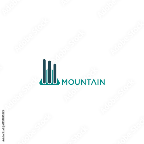Simple mountain logo design with unique concept