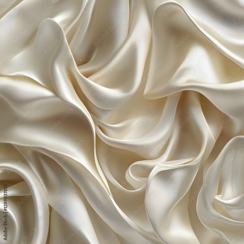 Obraz premium Elegant Silk Fabric Texture with Flowing Delicate Folds and Luxurious Sheen