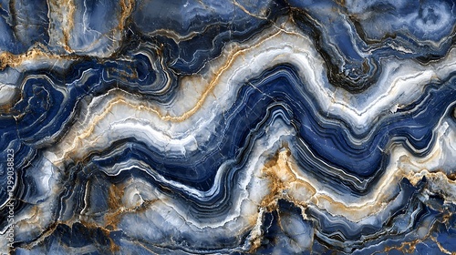 Mesmerizing Blue Marble Swirls in Modern Abstract Stone Pattern Design for Luxury and Digital Use