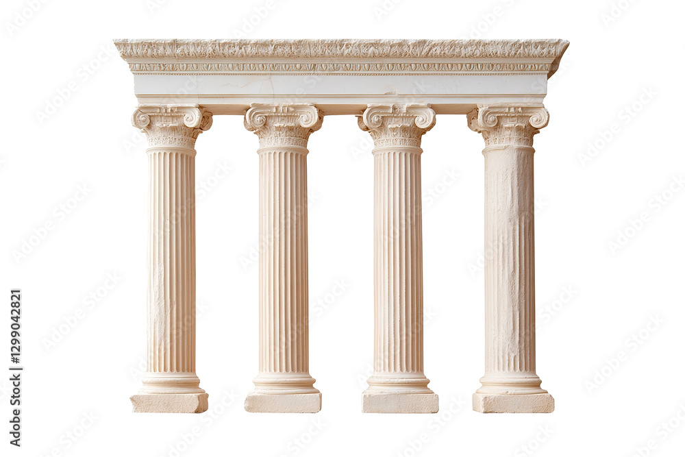 Four pillars of a building. ,on transparent background. Four pillars of a building. ,on transparent background.