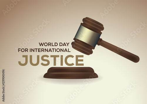 world day for international justice banner vector