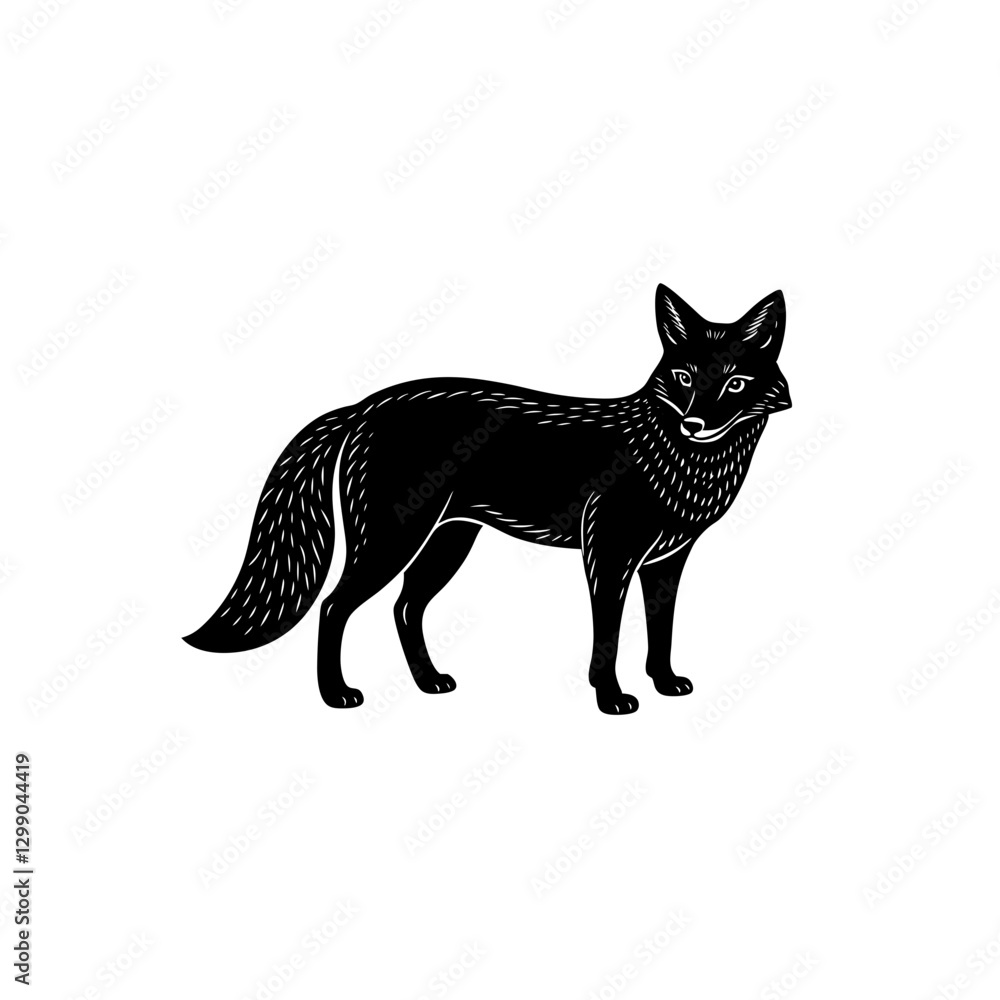 black fox vector black fox vector
