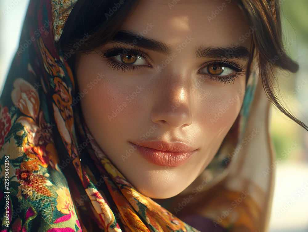 Middle Eastern Arab beauty close-up Middle Eastern Arab beauty close-up
