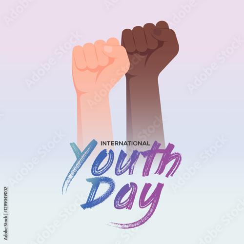 International youth day vector