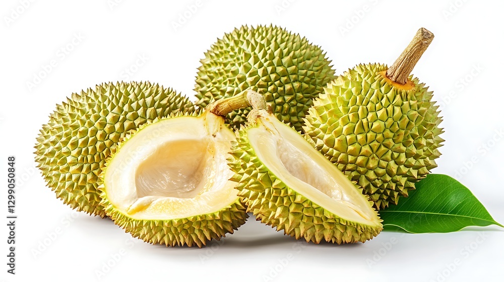 Obraz premium a group of fruit with leaves