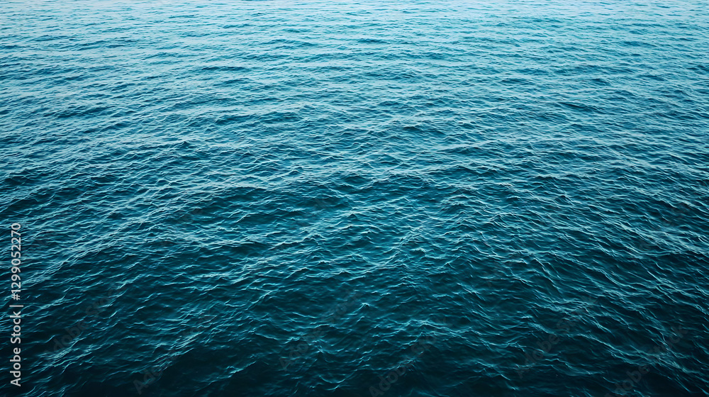 Fototapeta premium Blue Ocean Surface With Gentle Ripples and Subtle Light Reflections