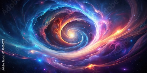 A Cosmic Vortex of Vibrant Nebulae and Celestial Swirls, Illuminating the Vast Expanse of Space with Ethereal Glows