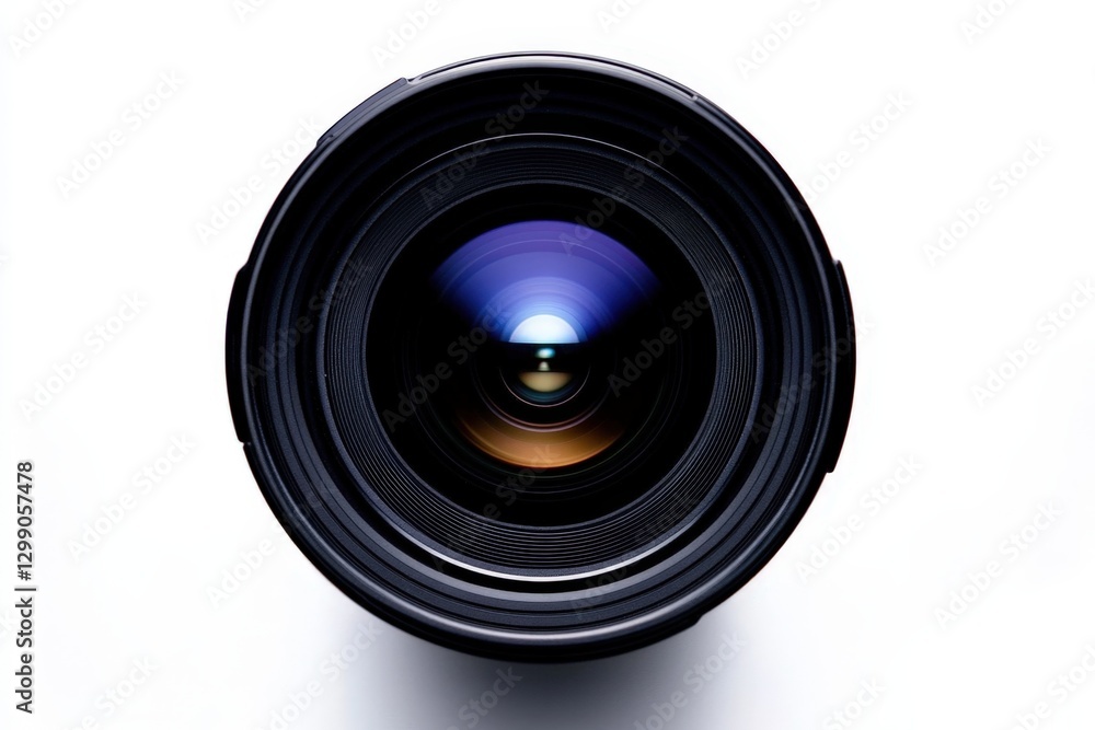 Crisp and clear image of a camera lens highlighting its features.