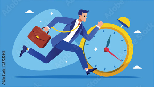 Racing Against Time: The Businessman's Pursuit of Success

