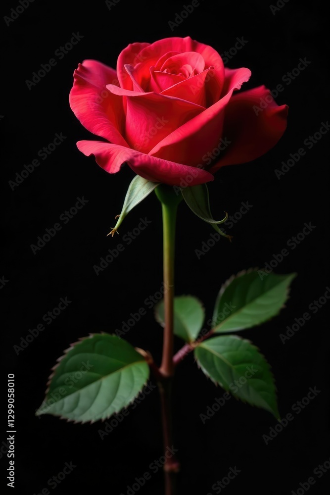 Single rose bud on a black background with veins, vein, intricate, nature Single rose bud on a black background with veins, vein, intricate, nature