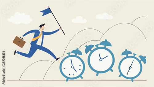 Racing Against Time: The Businessman's Pursuit of Success

