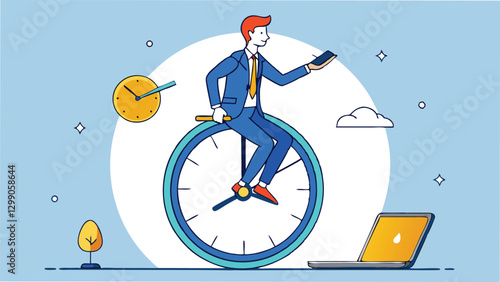 Racing Against Time: The Businessman's Pursuit of Success

