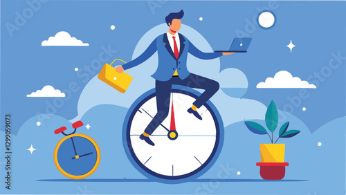 Racing Against Time: The Businessman's Pursuit of Success
