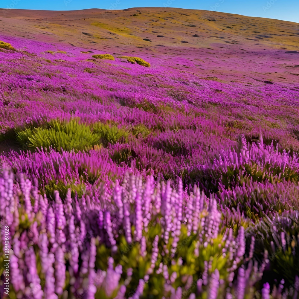 Obraz premium wild purple flowers in the hills