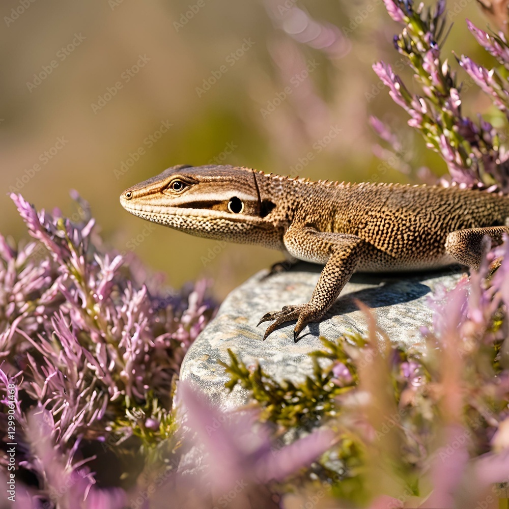 Fototapeta premium lizard on a rock