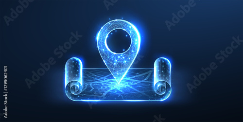 Location vector icon. Digital map, address pin, location marker.