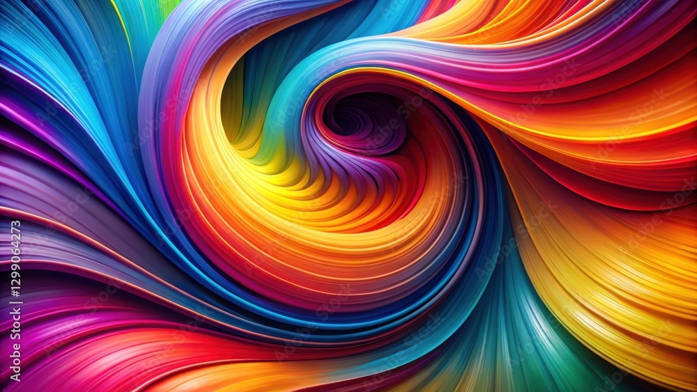 Abstract Vibrant Swirling Rainbow Hues Forming a Captivating Vortex of Color and Dynamic Energy Abstract Vibrant Swirling Rainbow Hues Forming a Captivating Vortex of Color and Dynamic Energy