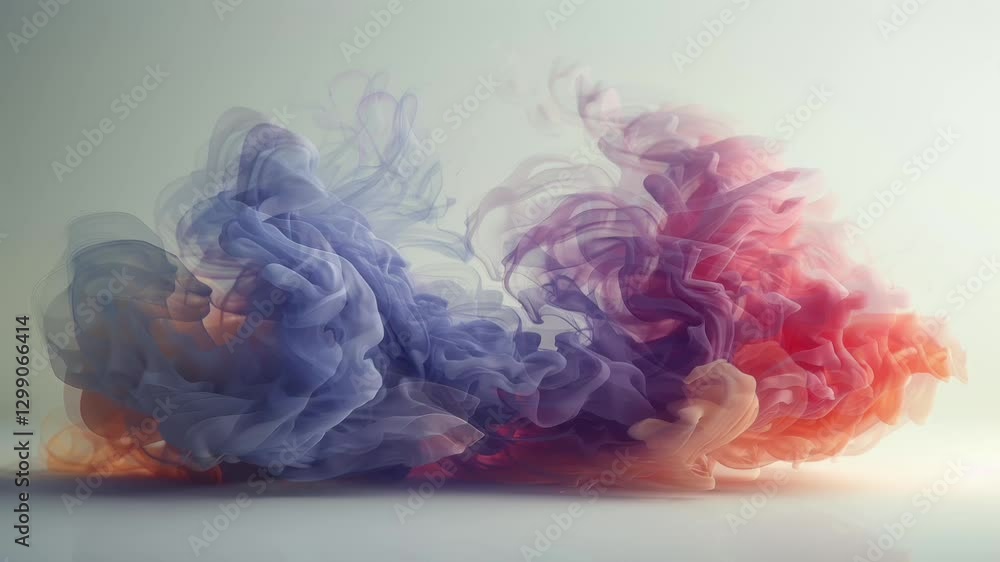 Colorful swirling smoke patterns create an abstract artistic display, evoking a sense of movement and fluidity Colorful swirling smoke patterns create an abstract artistic display, evoking a sense of movement and fluidity