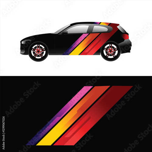 vector design decal livery wrap car body suv