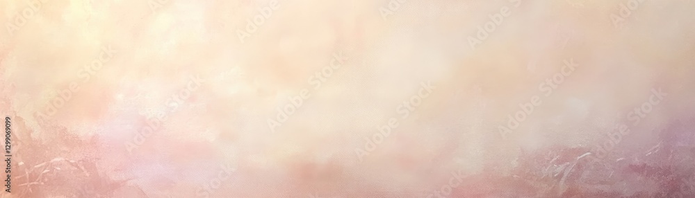 Fototapeta premium A serene painting of a brown and white cow standing gracefully in a lush green field, with a vibrant blue sky dotted with fluffy white clouds in the background, evoking tranquility.