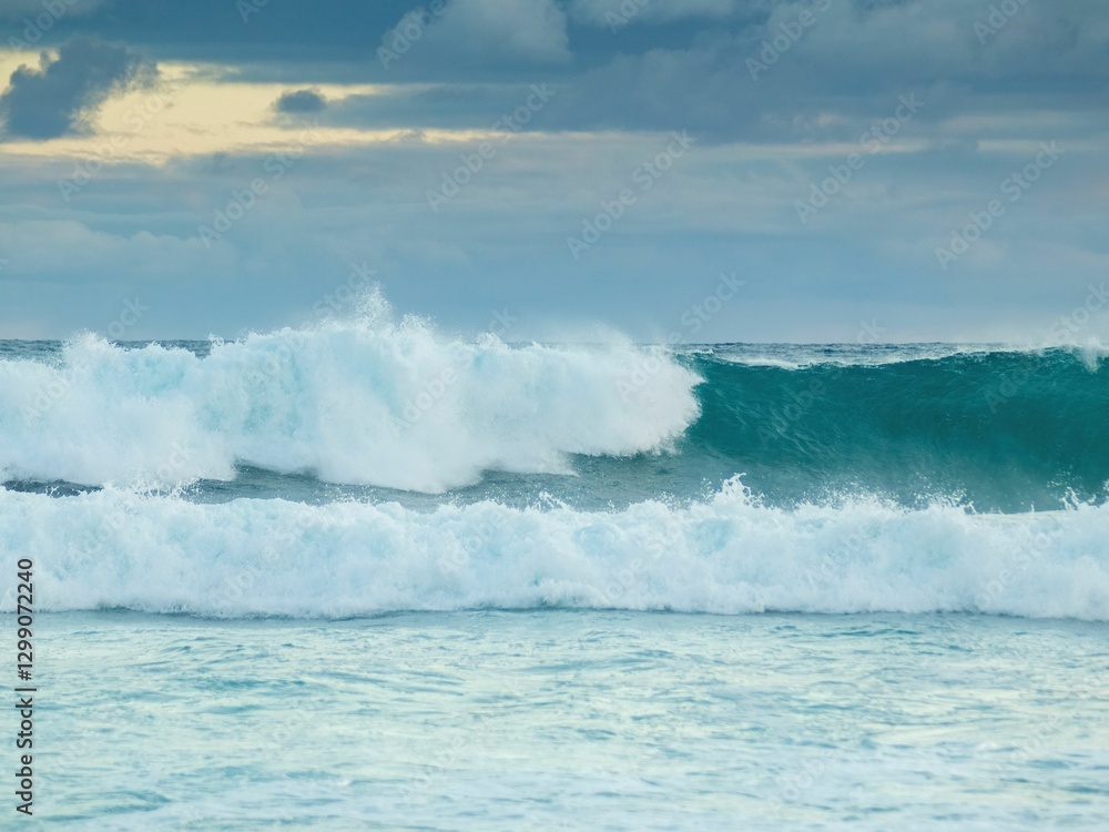 Massive Ocean Waves at Pyramid Rock Kaneohe Bay Hawaii Massive Ocean Waves at Pyramid Rock Kaneohe Bay Hawaii