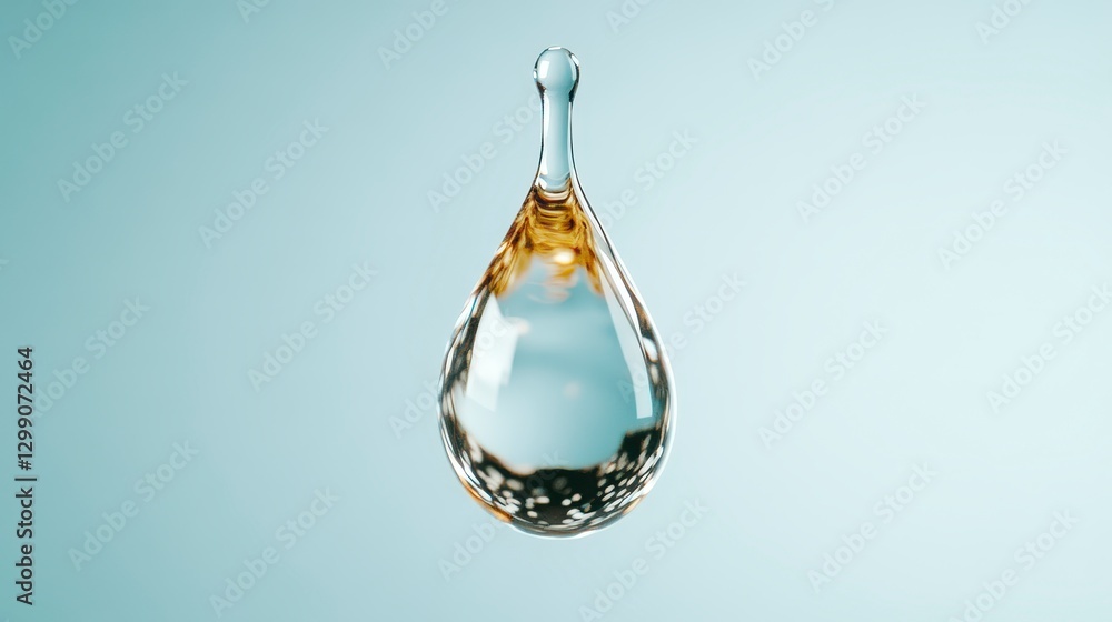 Translucent Water Droplet Suspended in Air Translucent Water Droplet Suspended in Air