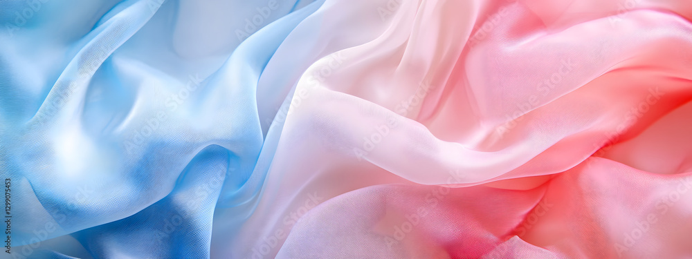 Fototapeta premium Beautiful, smooth, iridescent background with pastel blue, pink, and purple colors 