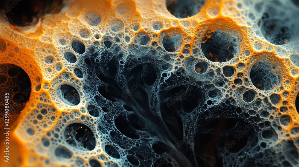 Intricate patterns of bubbles and textures resembling a vibrant underwater scene captured in fine detail Intricate patterns of bubbles and textures resembling a vibrant underwater scene captured in fine detail