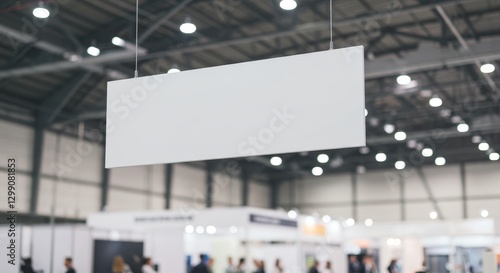 Blank Signage Hanging in a Modern Convention Center