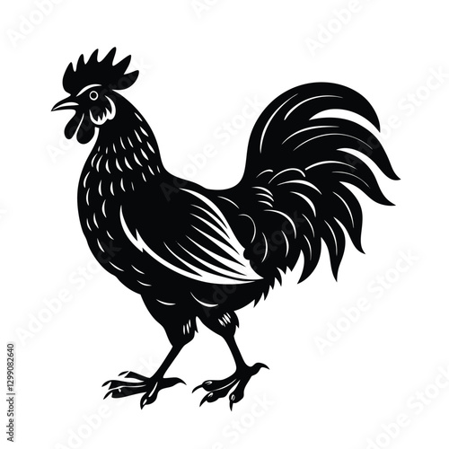 Rooster isolated on white background