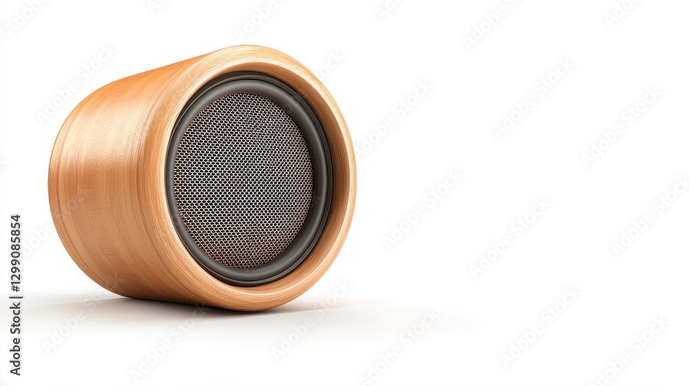 Sleek Wooden Cylindrical Speaker Design Sleek Wooden Cylindrical Speaker Design