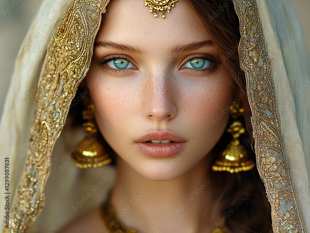 Middle Eastern Arab beauty close-up Middle Eastern Arab beauty close-up