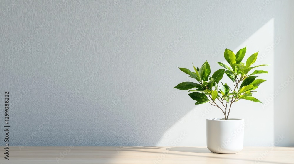 Plant sunlight minimalist home office desk Plant sunlight minimalist home office desk