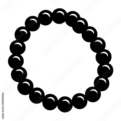 Beaded Bracelet silhouette vector