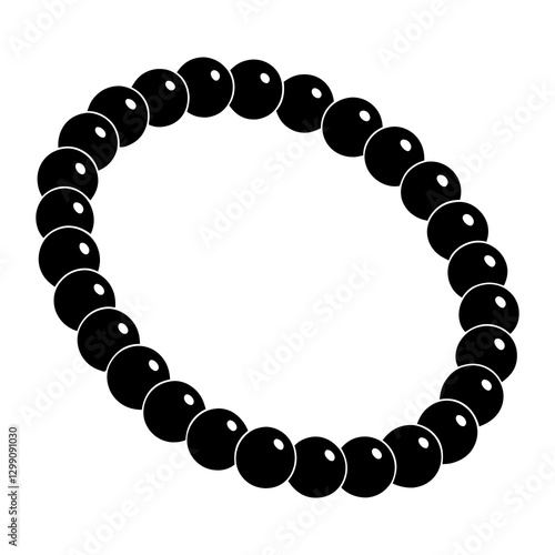 Beaded Bracelet silhouette vector