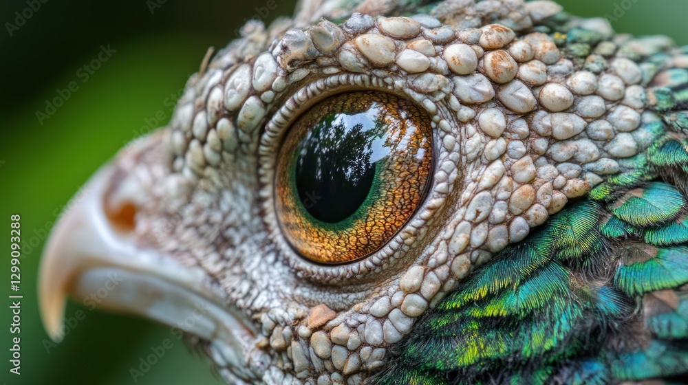 Fototapeta premium Close up of a pheasant eye, detailed texture