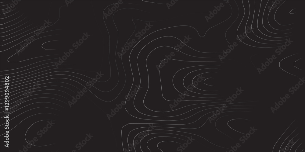 Abstract wavy topographic map. Abstract wavy and curved lines background. Abstract geometric topographic contour map background. Abstract wavy topographic map. Abstract wavy and curved lines background. Abstract geometric topographic contour map background.