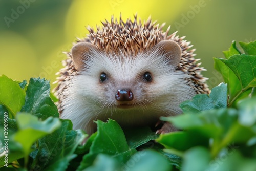 Close Encounter With a Hedgehog in a Lush Green Garden During a Sunny Afternoon