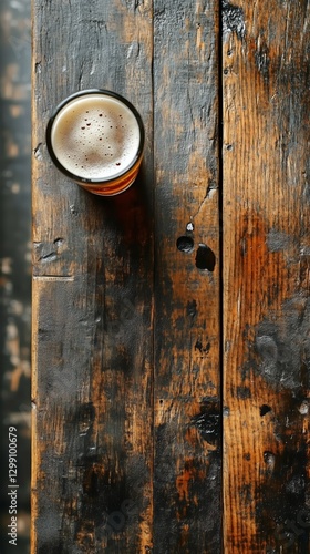 Coffee Resting in a Cup on a Rustic Wooden Table With a Textured Surface in t...