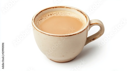 Karak Milk Chai: Popular Indian Tea on White Background
