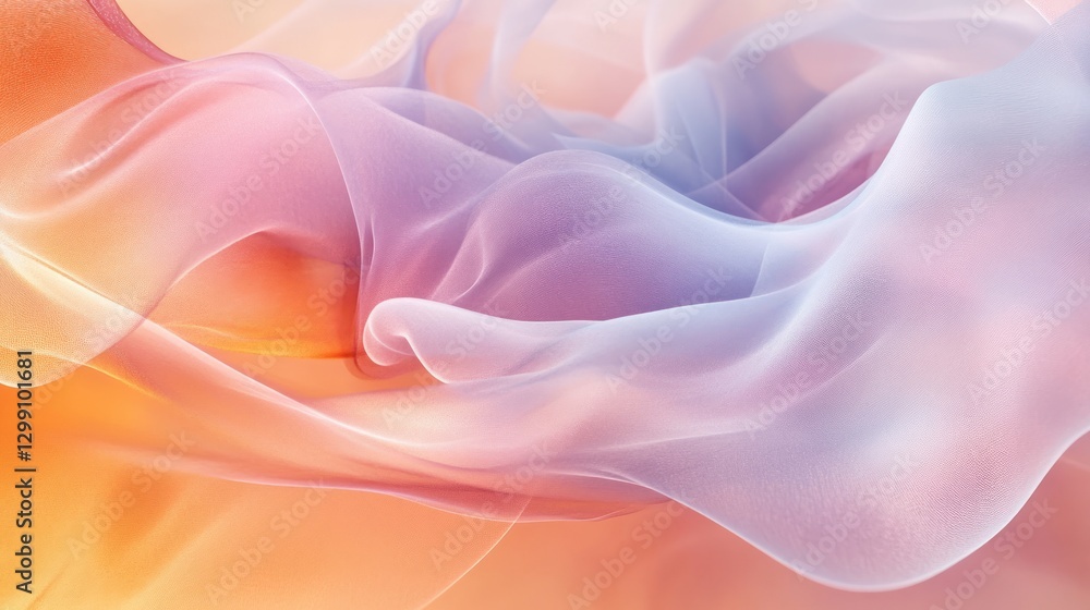 Obraz premium Abstract Flowing Pastel Colors