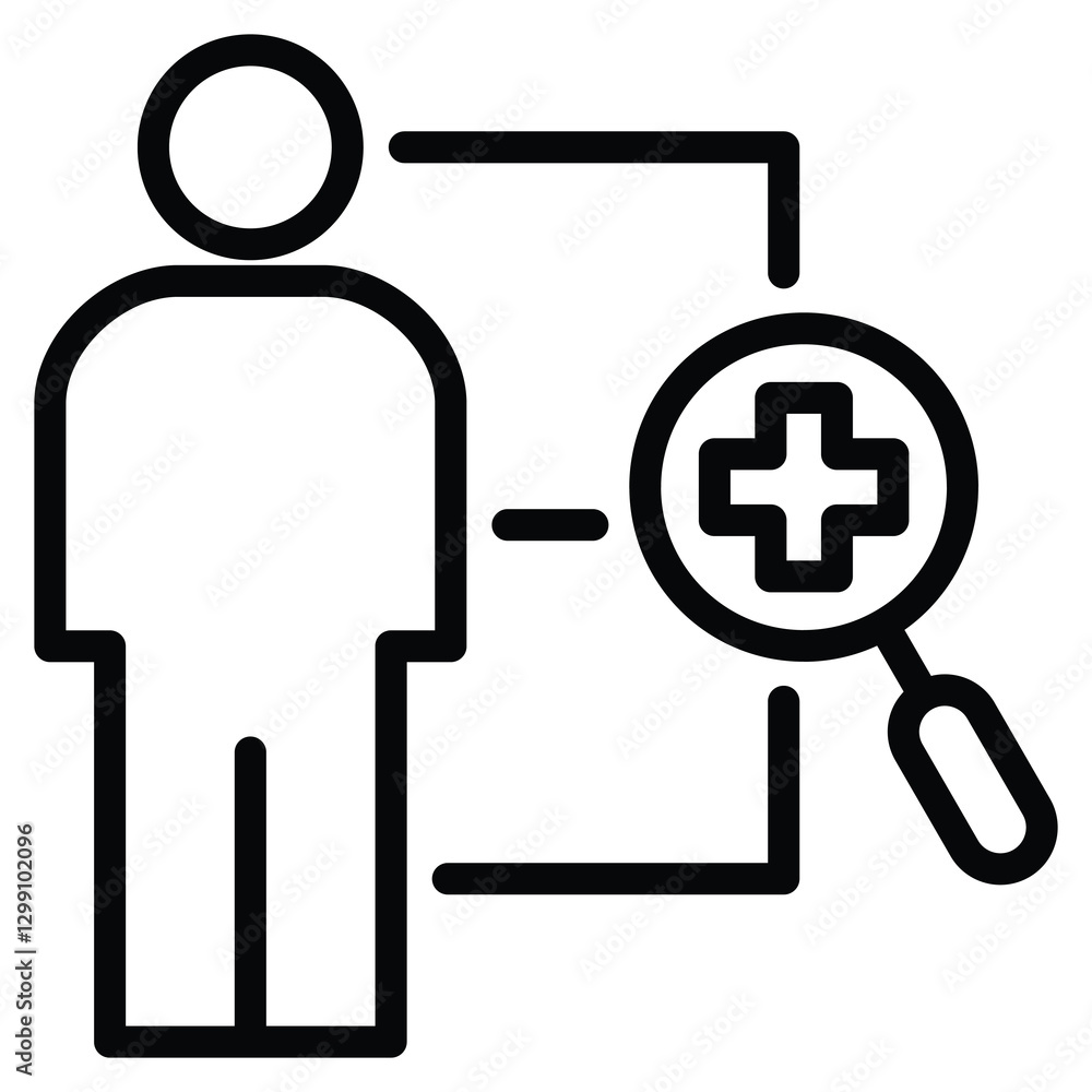 Disease Diagnosis icon line vector illustration Disease Diagnosis icon line vector illustration