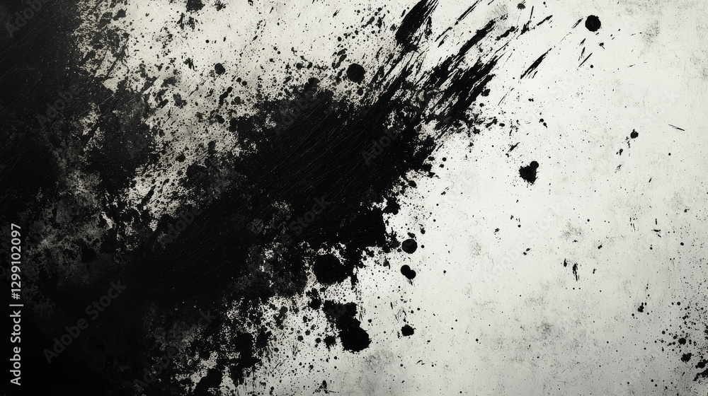 Fototapeta premium Abstract grunge texture background with distressed ink splatters