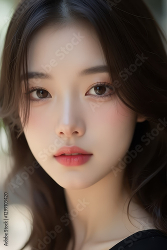 Wallpaper Mural Asian Beautiful Female taking a Selfie Photo - Profile Picture - Young Woman outside on Sunny Day in the City - Eastern Lady in Fashionable Clothing - Modelling for Camera Social Media Torontodigital.ca