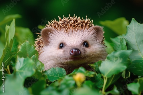 Close Encounter With a Hedgehog in a Lush Green Garden During a Sunny Afternoon