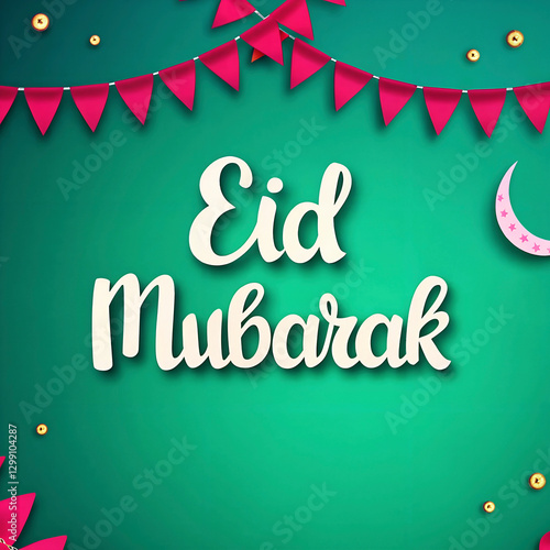 eid Mubarak typography design