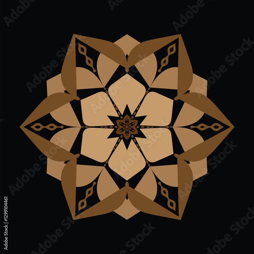 Elegant mandala design with geometric floral pattern for artistic decoration