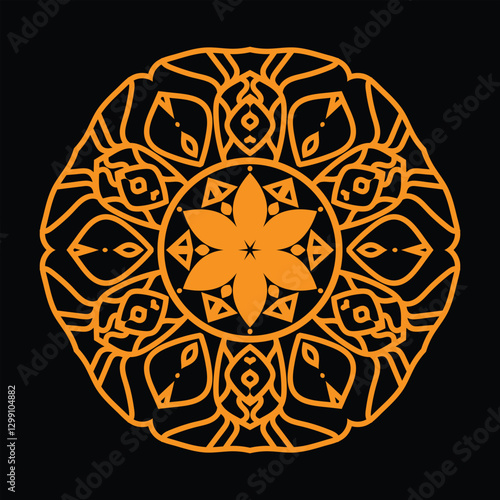 Traditional ornamental mandala for meditation, spirituality, and home aesthetics